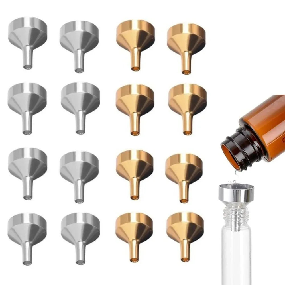 5-Pack Mini Metal Funnels for Perfume & Liquid Transfer Perfume Transfer Funnel QXL
