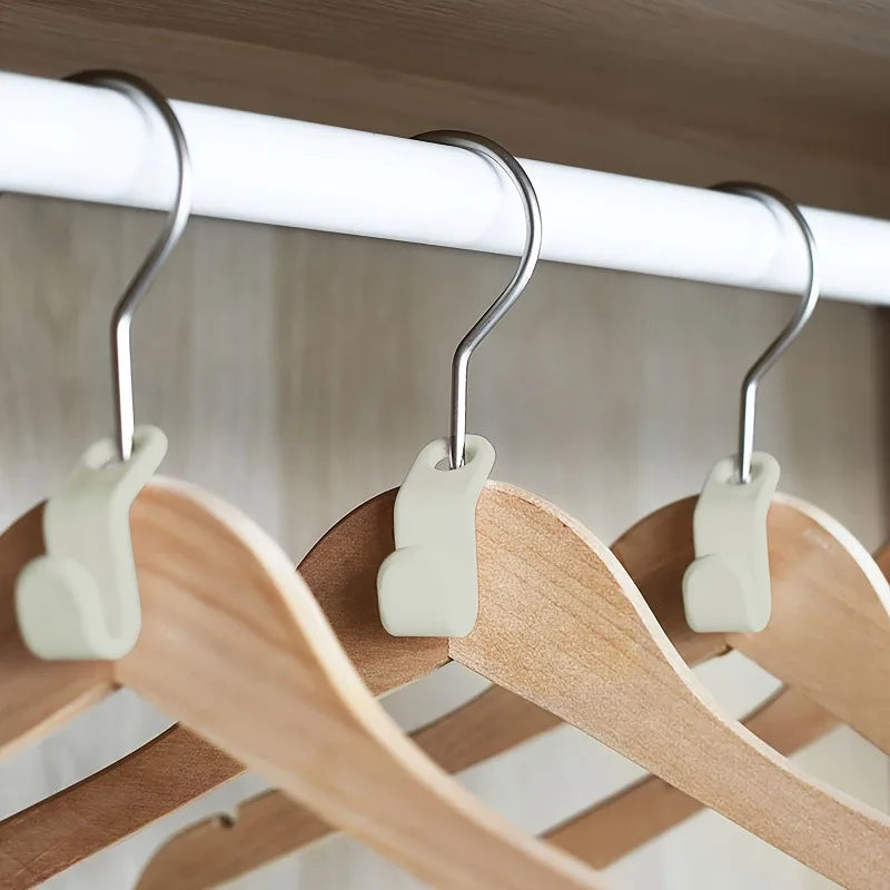 10-Pack Stackable Clothes Hanger Connectors | Space-Saving Hanger Connector Hooks QXL
