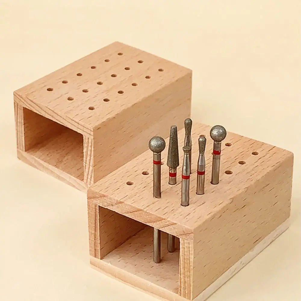 18-Hole Wood Nail Drill Bit Holder & Organizer Stand Nail Drill Bit Holder QXL