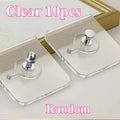 10-Pack No-Hole Adhesive Wall Hooks | Damage-Free Hangers Adhesive Wall Hooks QXL Clear 10pcs