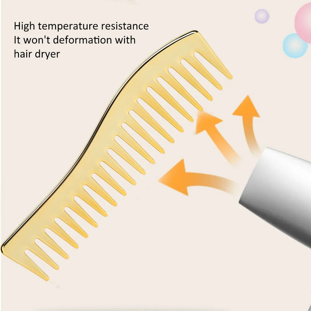 Wide Tooth Detangling Comb | No-Handle Travel & Salon Wide Tooth Comb QXL