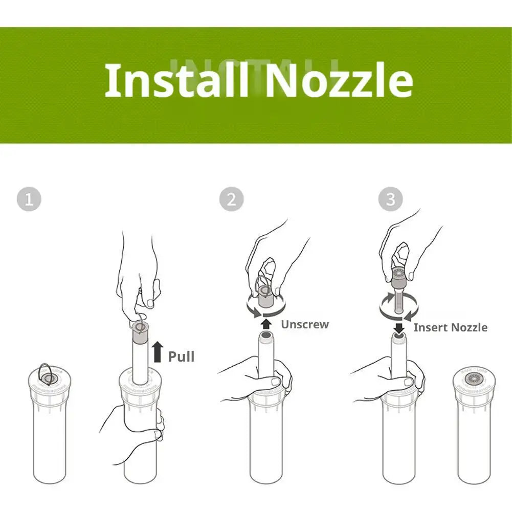 In-Ground Pop-Up Sprinkler | 360° Adjustable Lawn Irrigation Pop-Up Sprinkler Nozzle QXL