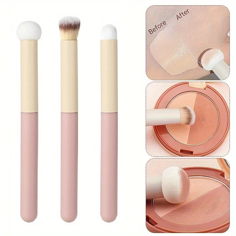 3-Pc Mushroom Sponge Makeup Brush Set – Concealer & Contour Sponge Makeup Brushes QXL