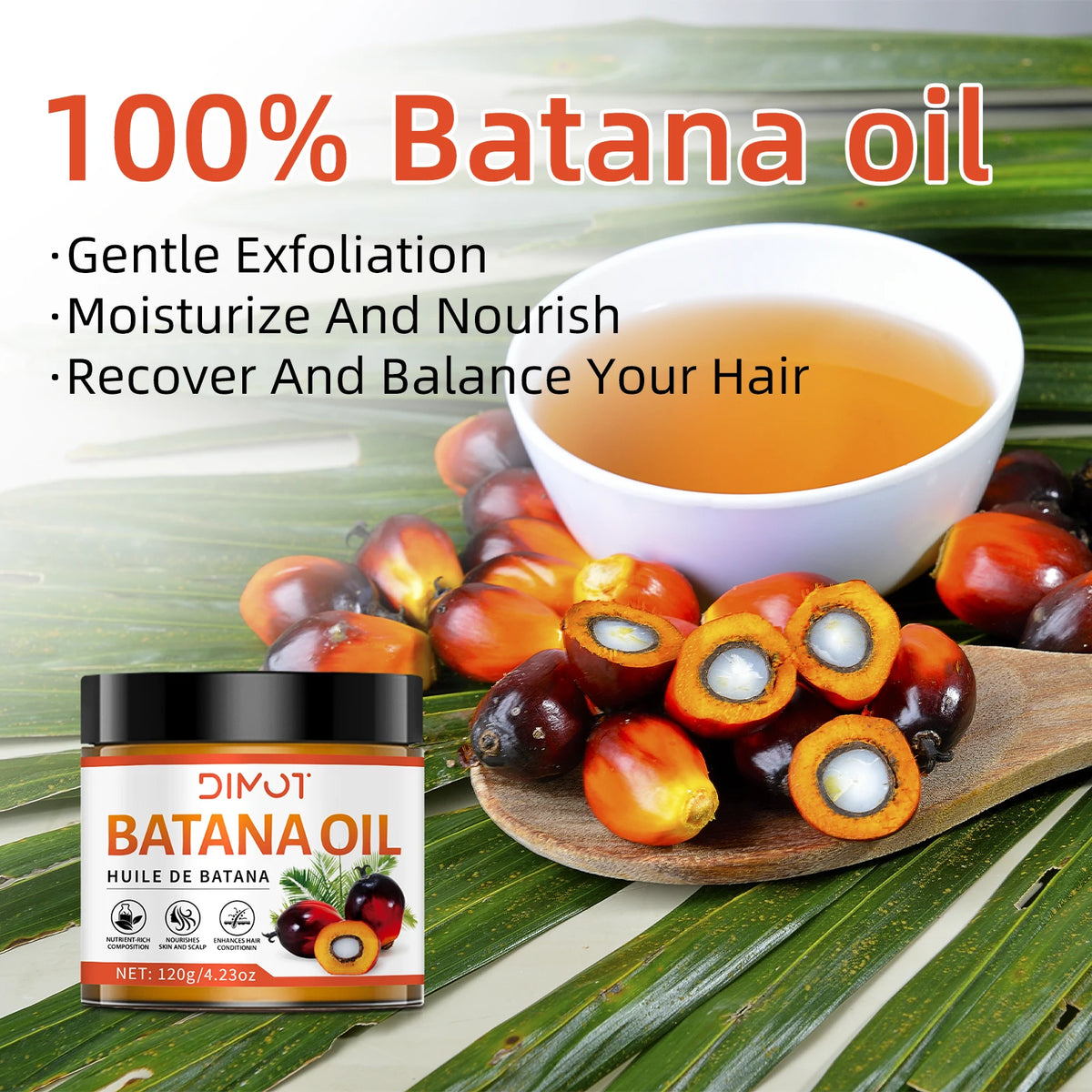 Batana Oil Hair Mask – Thicker, Smoother Hair for Men & Women Hair Treatment Mask QXL