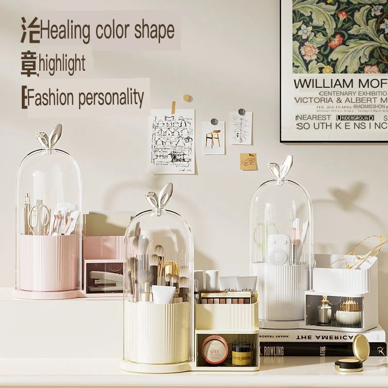 Rotating Dustproof Acrylic Makeup Organizer | Cosmetic Storage Makeup Organizer QXL