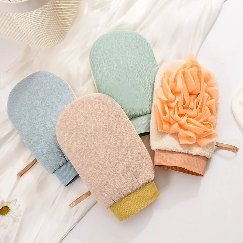 Double-Sided Exfoliating Gloves & Bath Body Scrubber Bath Body Scrubber QXL