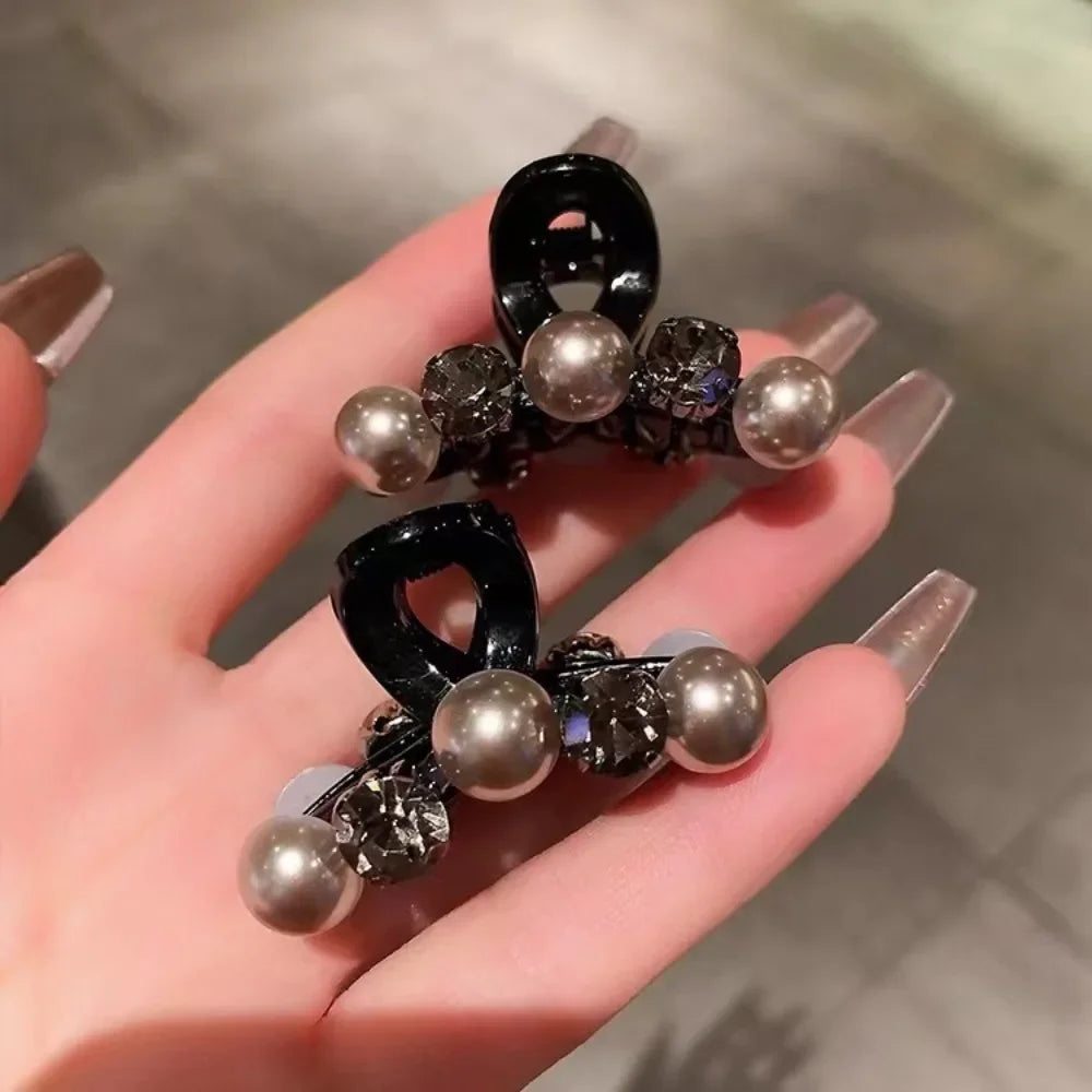 Pearl Mini Hair Claw Clip | Korean Elegant Hairpin Mini Hair Claw Clip QXL