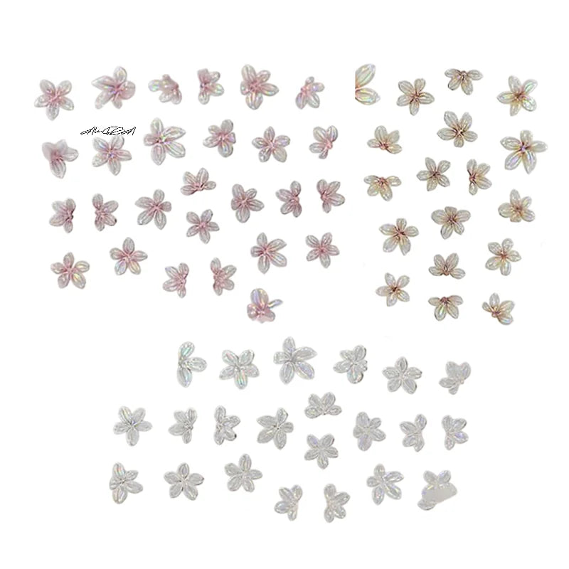 5-Petal Flower Nail Stickers | Floral DIY Nail Art Decals Nail Art Stickers QXL