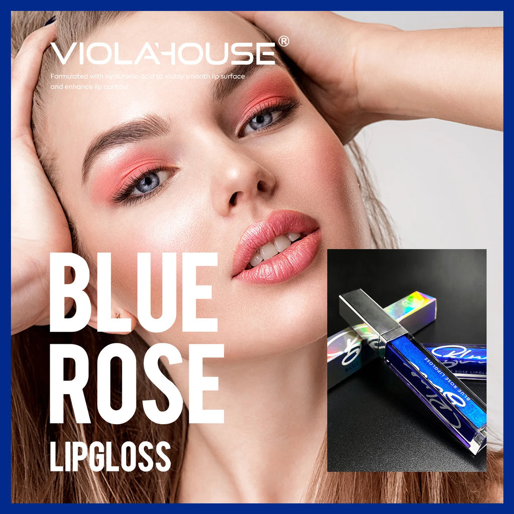 Blue Rose Color-Changing Lip Gloss | Moisturizing & Long-Lasting Color-Changing Lip Gloss QXL