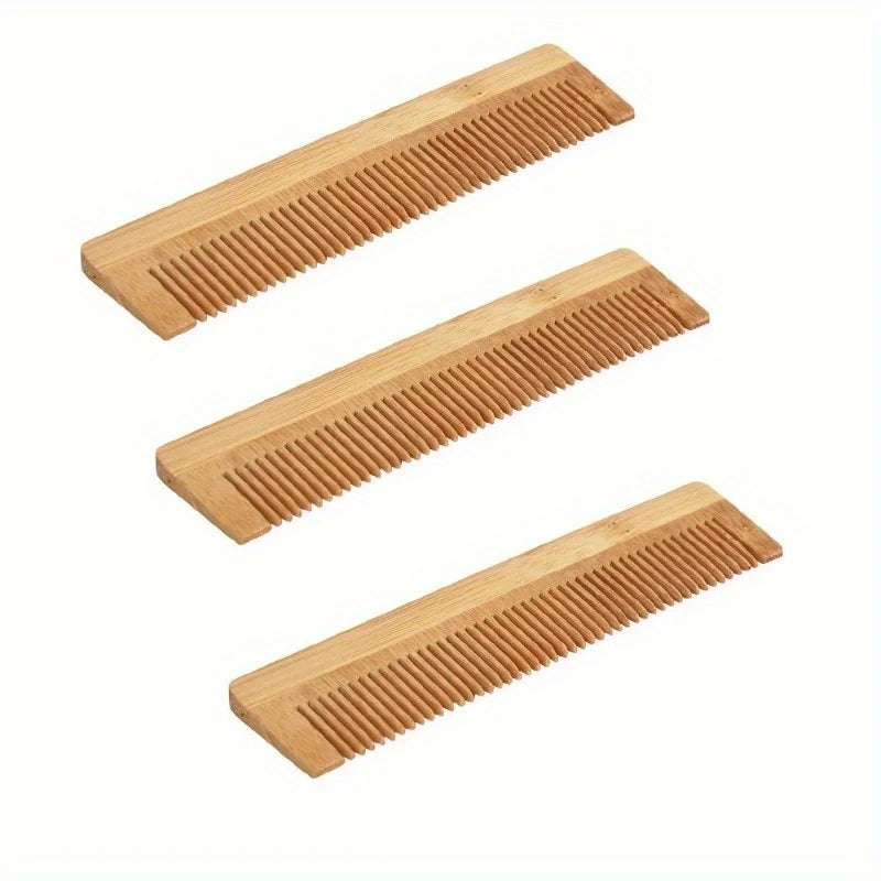 Bamboo Wide-Tooth Detangling Comb | Scalp Massage Hair Tool Bamboo Hair Comb QXL