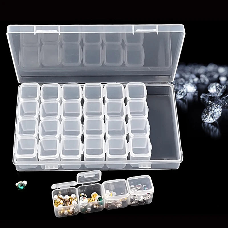 Double-Layer Nail Art Storage Box | Transparent Organizer Nail Art Organizer QXL