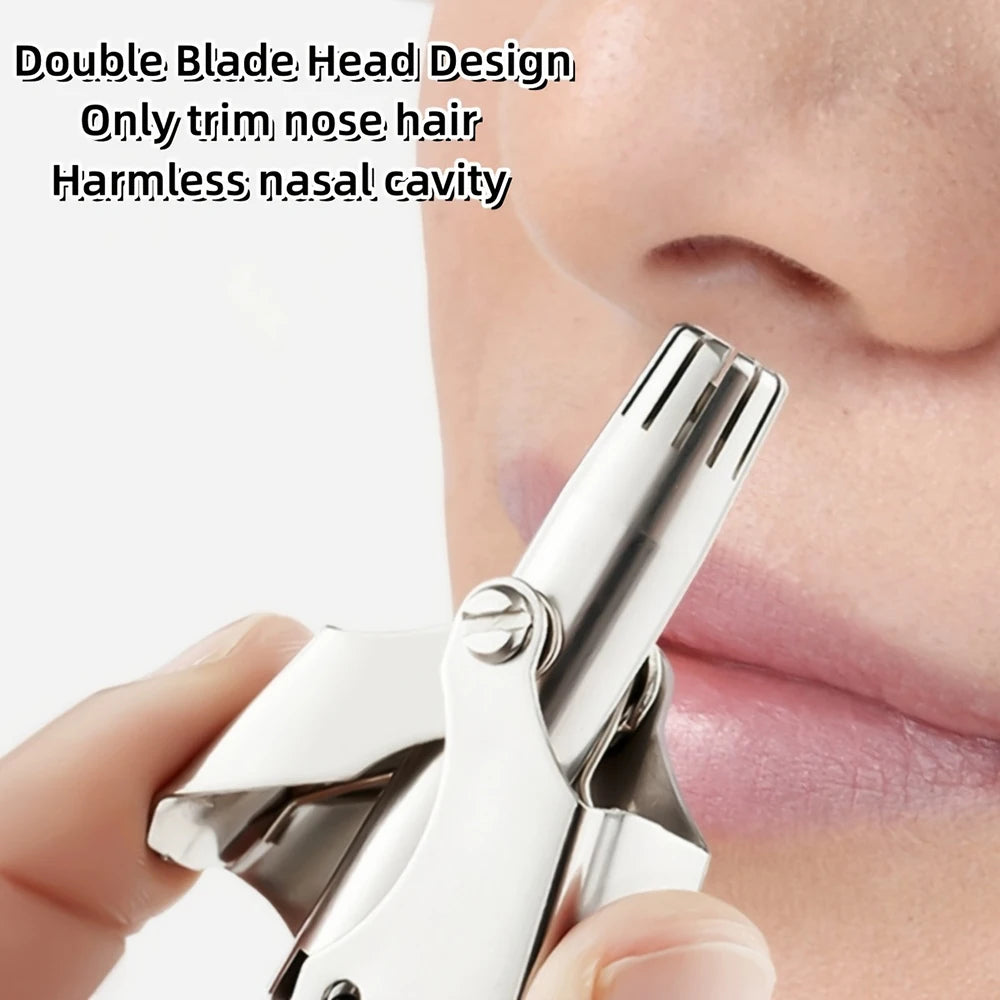 Manual Nose & Ear Hair Trimmer | Stainless Steel Washable Nose & Ear Trimmer QXL