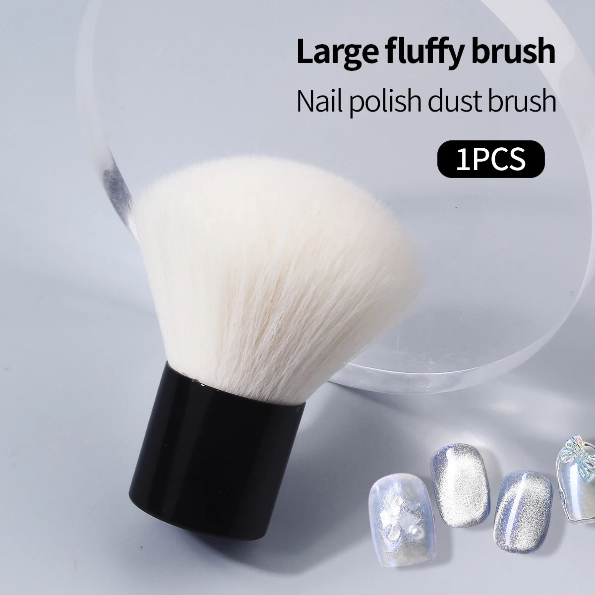 Mushroom Nail Dust Brush – Soft Nylon & Aluminum Handle Nail Dust Brush QXL