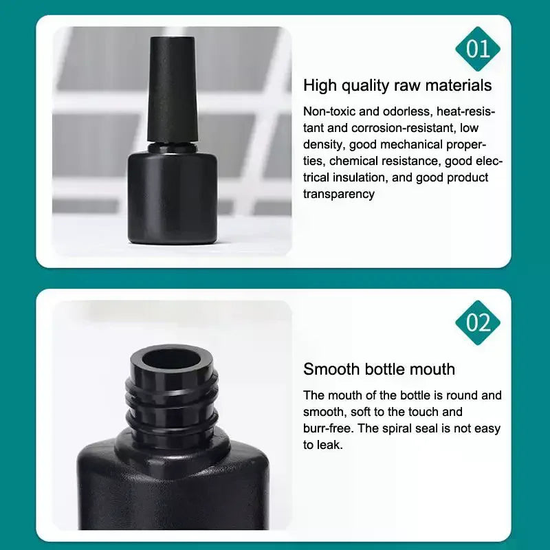 Empty Nail Polish Bottles with Brush | Refillable 6–10mL Nail Polish Bottle QXL