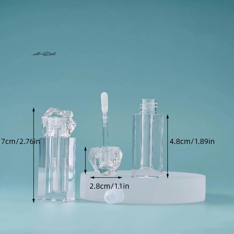 Diamond Refillable Lip Gloss Tubes 3ml 6ml | Empty Lip Containers Lip Gloss Container QXL