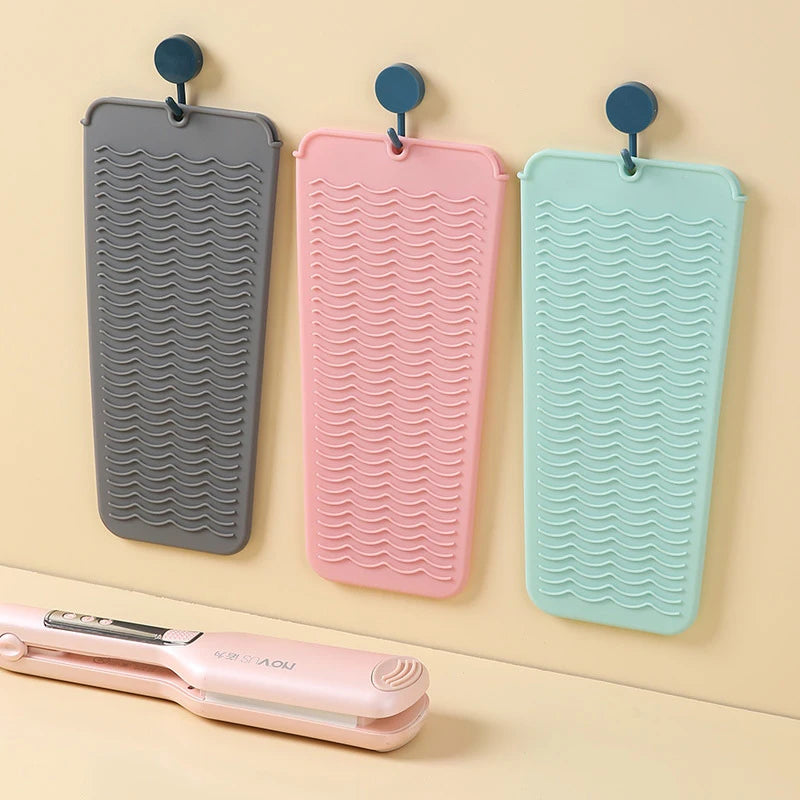 Silicone Curling Iron Cover & Heat-Resistant Styling Mat Hair Tool Accessory QXL