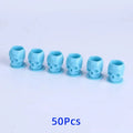 50-Pack Skull Disposable Tattoo Ink Cups | Pigment Holders Tattoo Ink Cups QXL M101 Blue-50Pcs