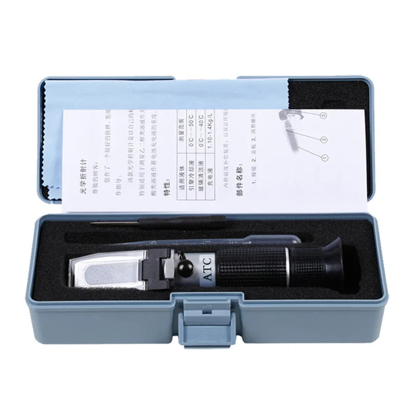 4-in-1 ATC Refractometer – Coolant, Urea & AdBlue Tester Automotive Fluid Refractometer QXL with box