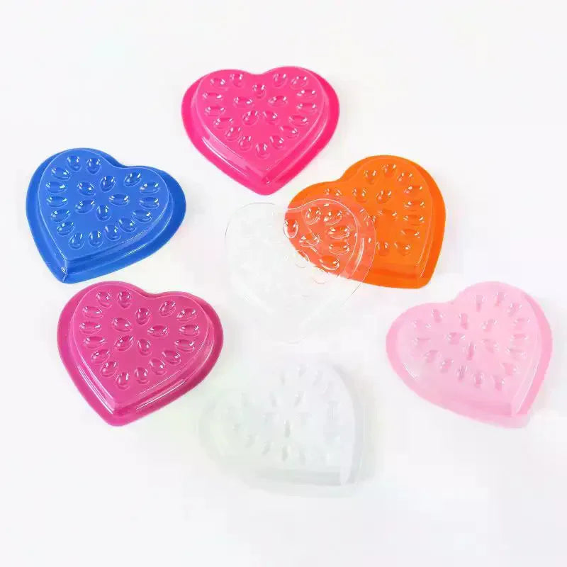 100-Pack Disposable Lash Glue Adhesive Pallets | PVC Flower Holder Lash Glue Pallet QXL