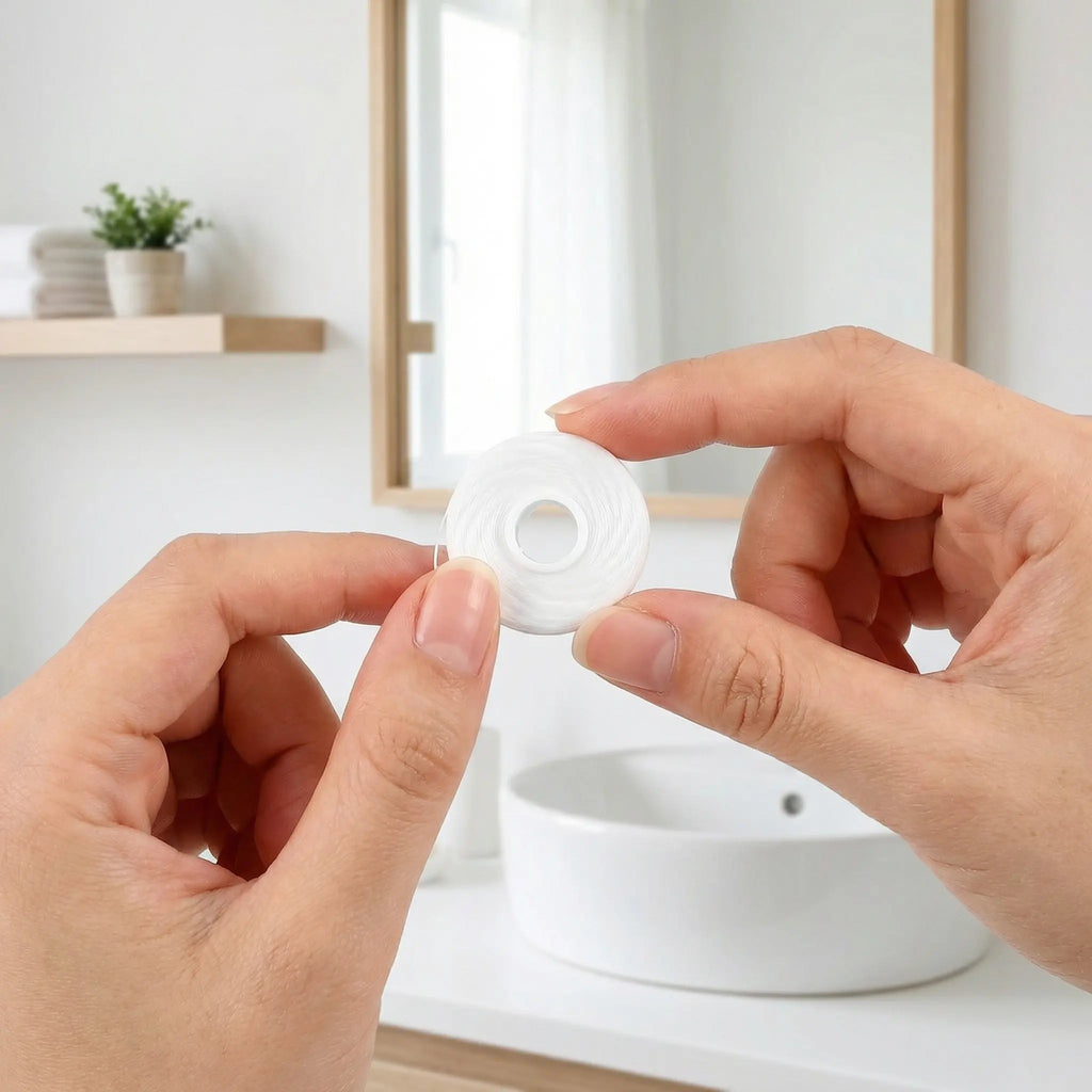 Dental Floss Refill Spool 5-Pack | Polyester Thread Dispenser Dental Floss Refill QXL