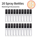 20-Pack 5ml Mini Glass Perfume Spray Bottles with Funnels & Droppers Perfume Spray Bottles QXL Glass M258 20pcs 5ml