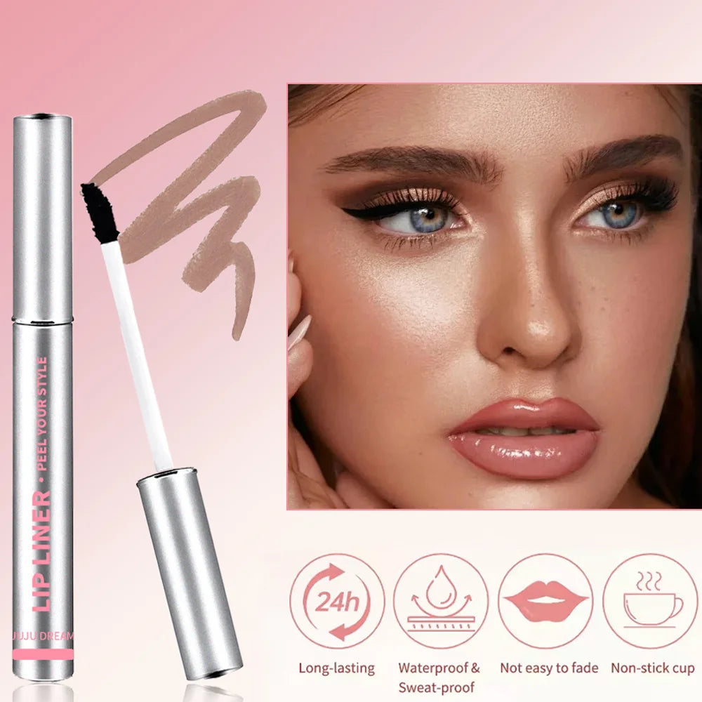 JUJU Dream 2-in-1 Peel-Off Matte Lip Gloss & Liner Matte Lip Tint QXL
