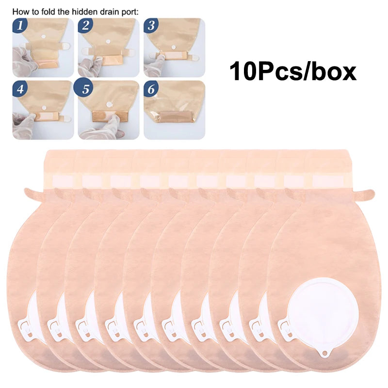 Two-Piece Drainable Colostomy Bags | Ileostomy Stoma Pouches 10pk Ostomy Colostomy Bags QXL