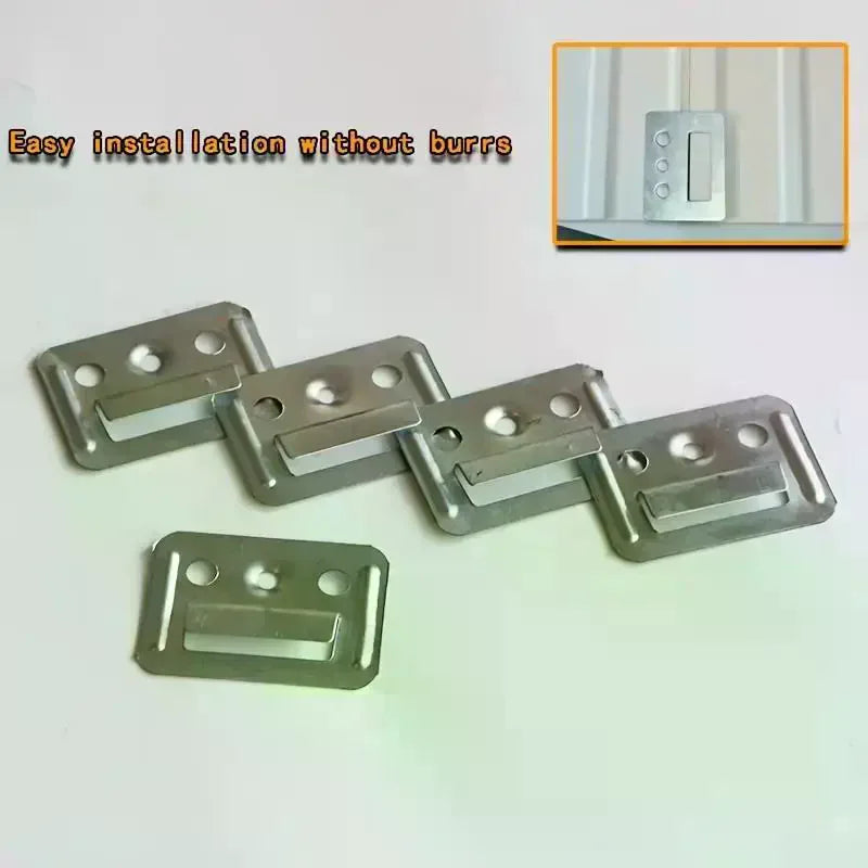 100-Pack Metal WPC Wall Panel Clips | Fluted Cladding Fasteners Wall Panel Clips QXL