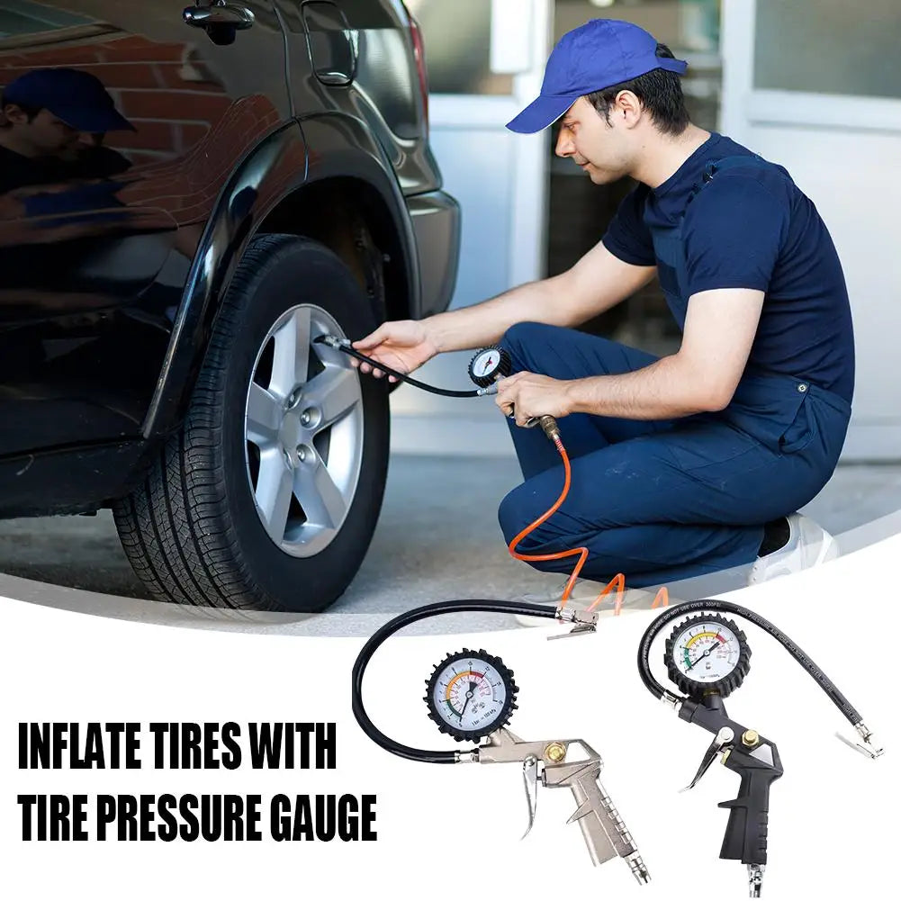 Digital Tire Pressure Gauge 0–200 PSI | LCD 3-in-1 Inflator Tire Pressure Gauge QXL