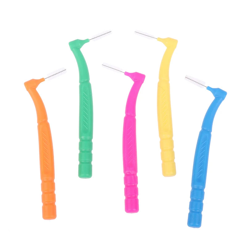 10-Pack L-Shape Interdental Brushes | Orthodontic Toothpicks Interdental Brush QXL