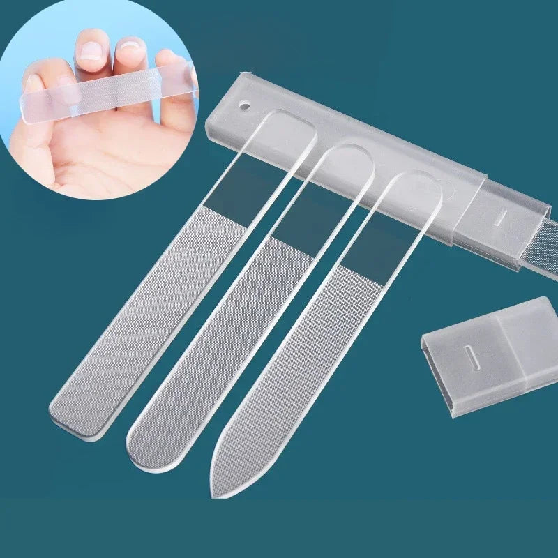 Nano Glass Nail File with Case | Pro Manicure Tool Glass Nail File QXL