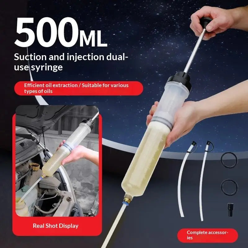 200ml Manual Oil Fluid Pump Syringe for Car Brake & Transmission Automotive Fluid Syringe QXL