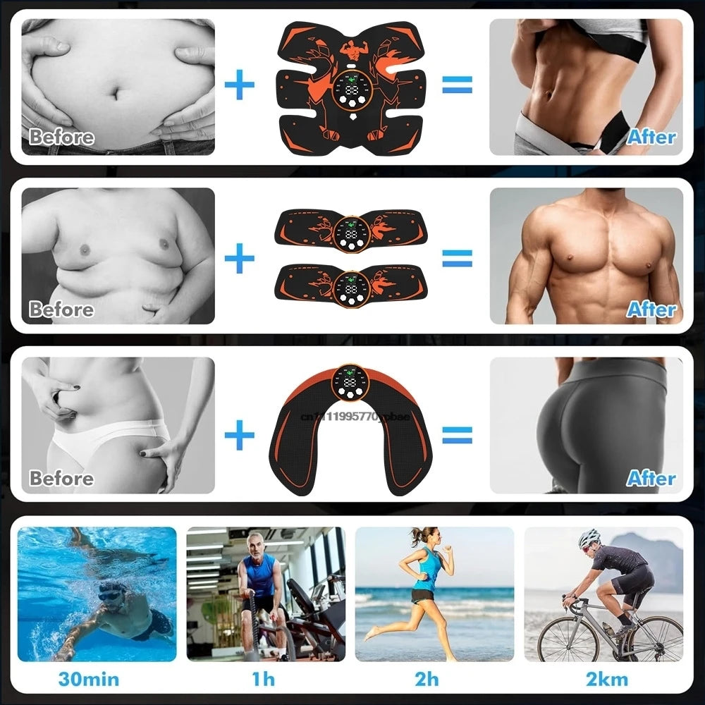 Wireless EMS Abs & Butt Toning Stimulator | Rechargeable EMS Muscle Stimulator QXL