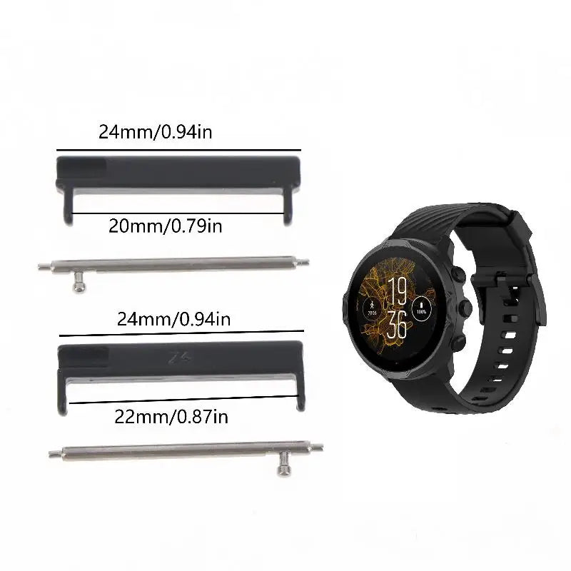 24mm to 22mm/20mm Smartwatch Wristband Adapter Connectors Watch Band Adapter QXL
