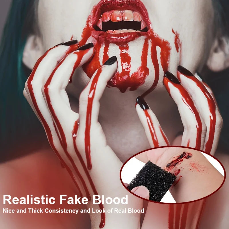 SFX Makeup Kit – Fake Blood Spray, Liquid Latex & Sponge SFX Makeup Kit QXL