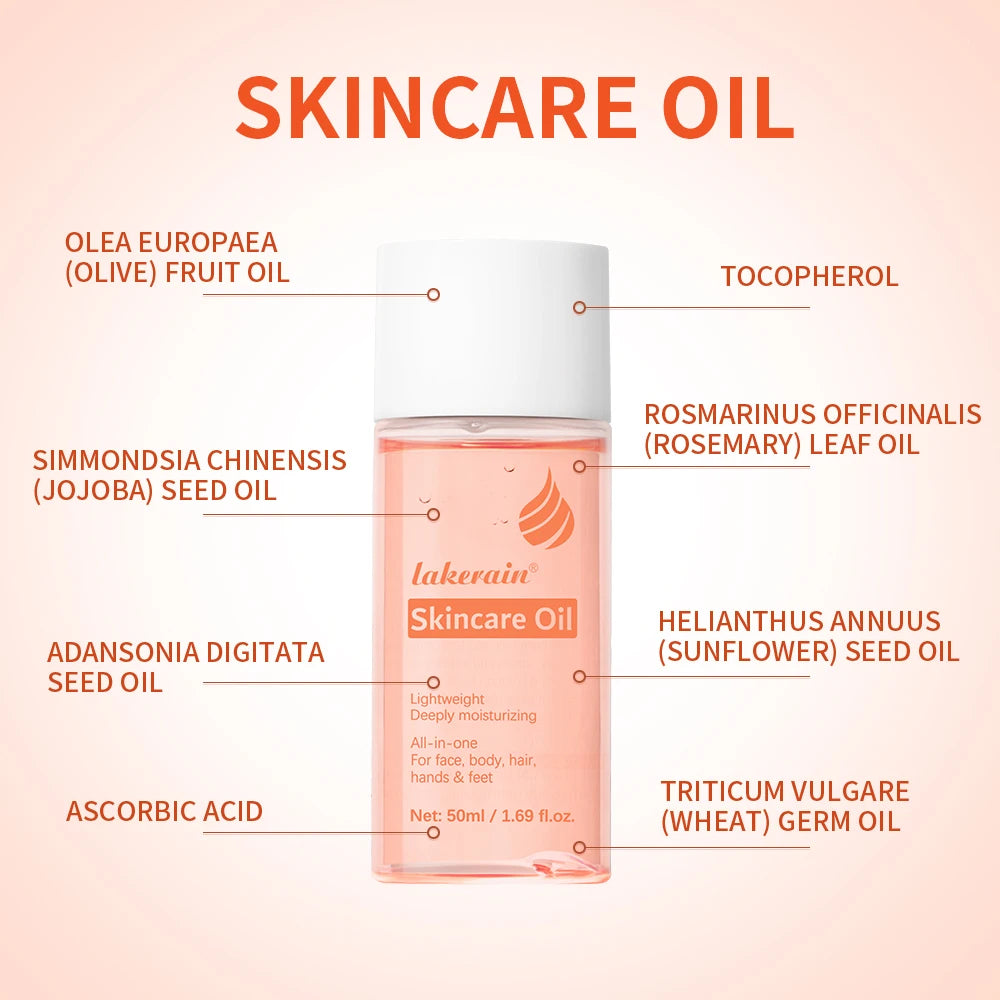 Lakerain Bio Skincare Oil – Vitamin A & E Face, Body & Hair Moisturizing Body Oil QXL