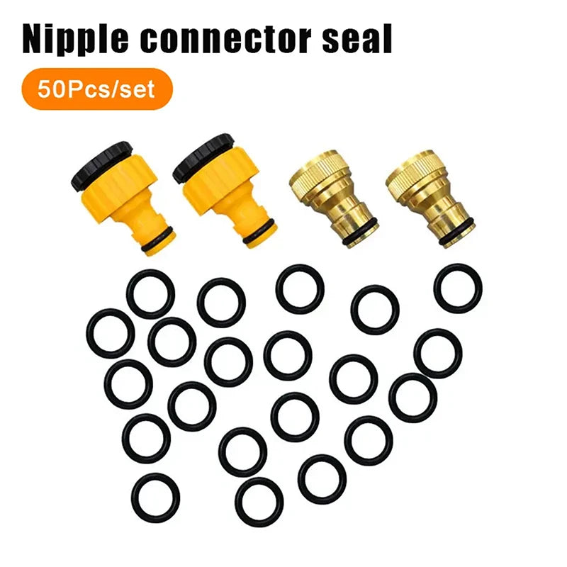 50-Pack Rubber O-Ring Seals for Garden Pipe Joints Garden Pipe Seals QXL