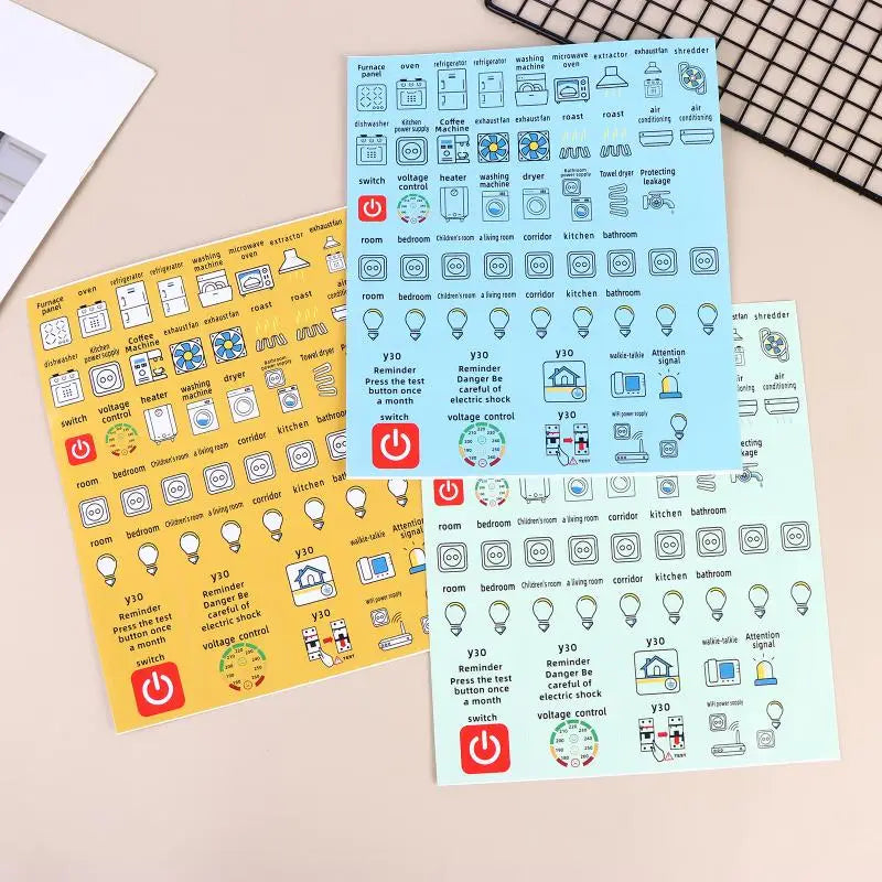 Circuit Breaker Panel Label Stickers | Waterproof PVC 2/5 Pack Panel Label Stickers QXL