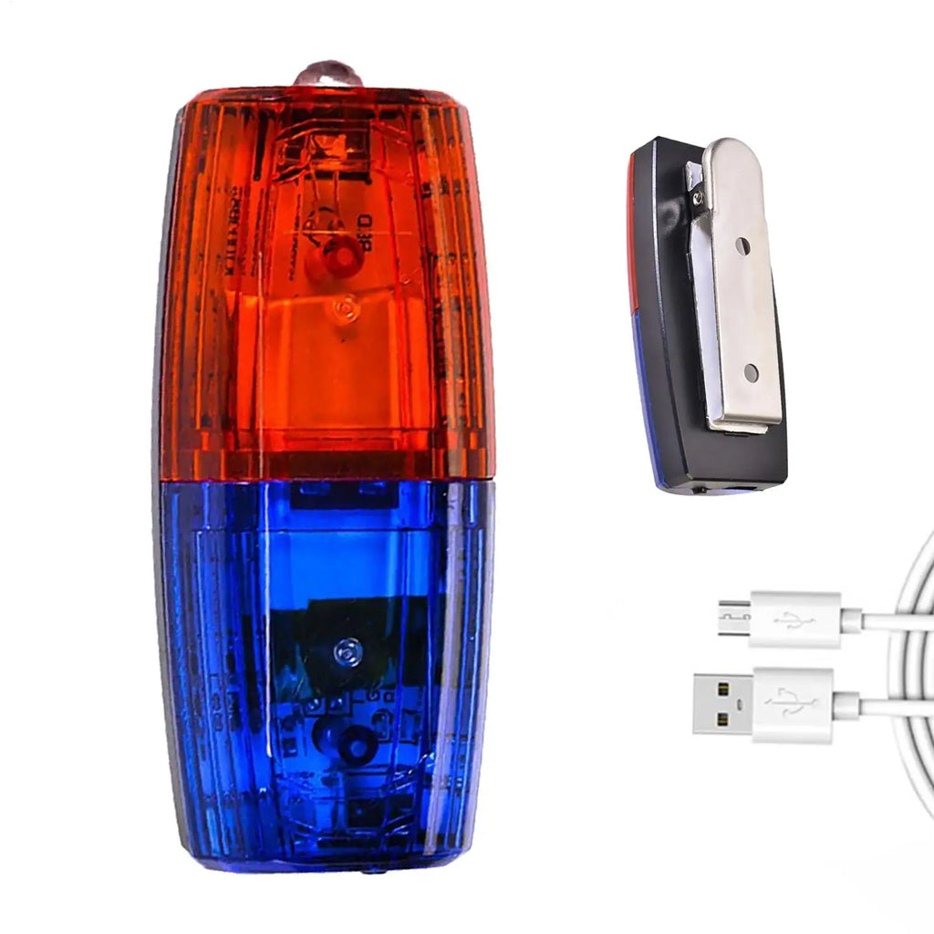 LED Strobe Shoulder Warning Light Red Blue | Clip-On Safety Safety Strobe Light QXL