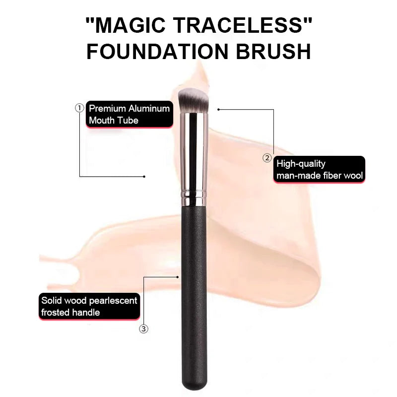 Angled Foundation & Concealer Brush – Synthetic Contour Tool Makeup Brush QXL