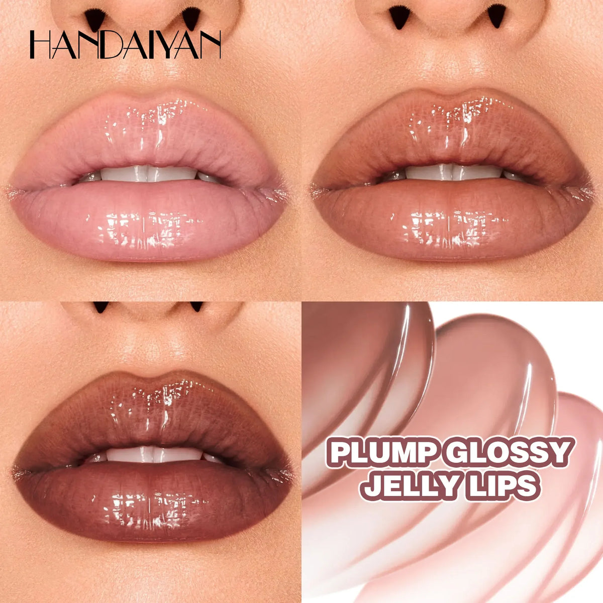 Handaiyan Hydrating Lip Glaze | Pearlescent Gloss & Lip Oil Lip Glaze Gloss QXL
