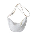 Women's Diamond Grid Crossbody Shoulder Bag | Lightweight Crossbody Shoulder Bag QXL WHITE