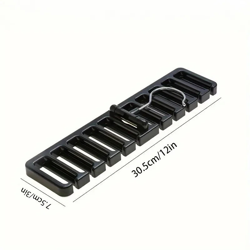 Multi-Function Belt, Tie & Scarf Storage Rack Organizer Accessory Storage Rack QXL black 1pc
