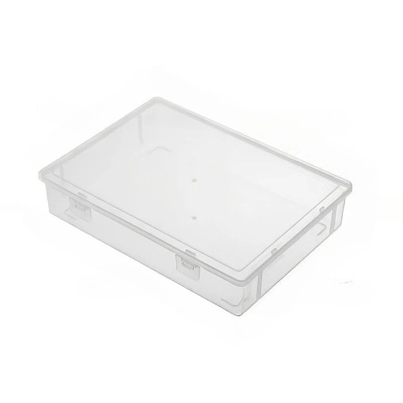 Clear Plastic Storage Box with Lid | Desktop Organizer Plastic Storage Box QXL MULTI