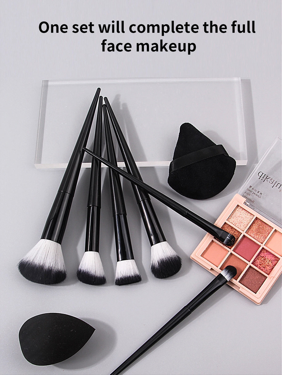 19-Piece Makeup Brush Set with Triangular Sponges – Full Kit Makeup Brush Set QXL