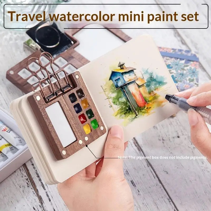 Mini Watercolor Palette Box – 8 & 15 Grid Leakproof Travel Watercolor Palette Box QXL