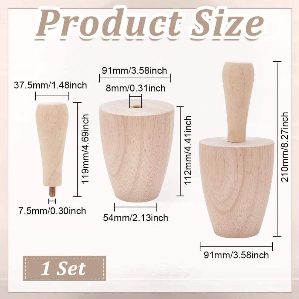 Wooden Cup Pottery Shaper Tool | DIY Ceramics Mug Forming Pottery Shaping Tool QXL