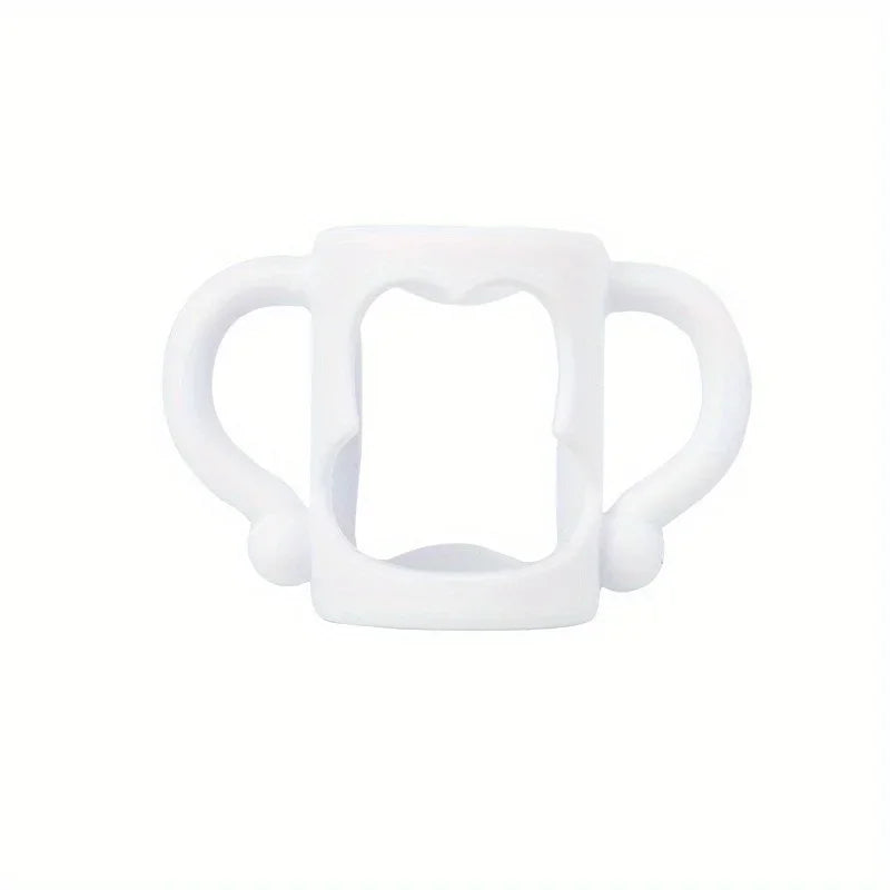 vvocci BPA-Free Silicone Baby Bottle Handle – Easy Grip Baby Bottle Handle QXL B212 White