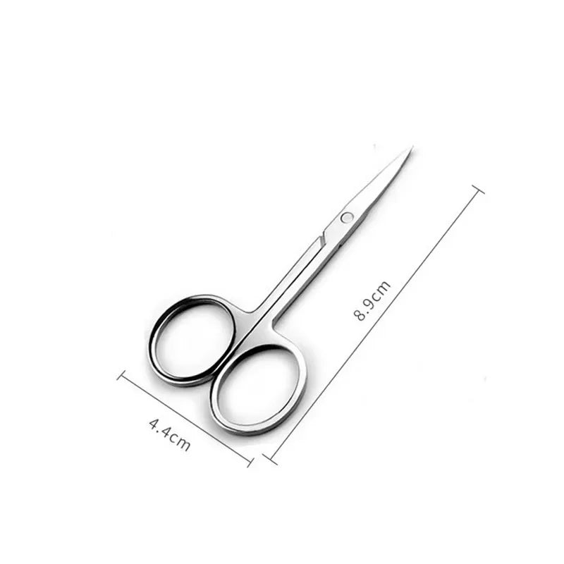 Curved Stainless Steel Scissors – Nail, Brow & Cuticle Trimmer Grooming Scissors QXL