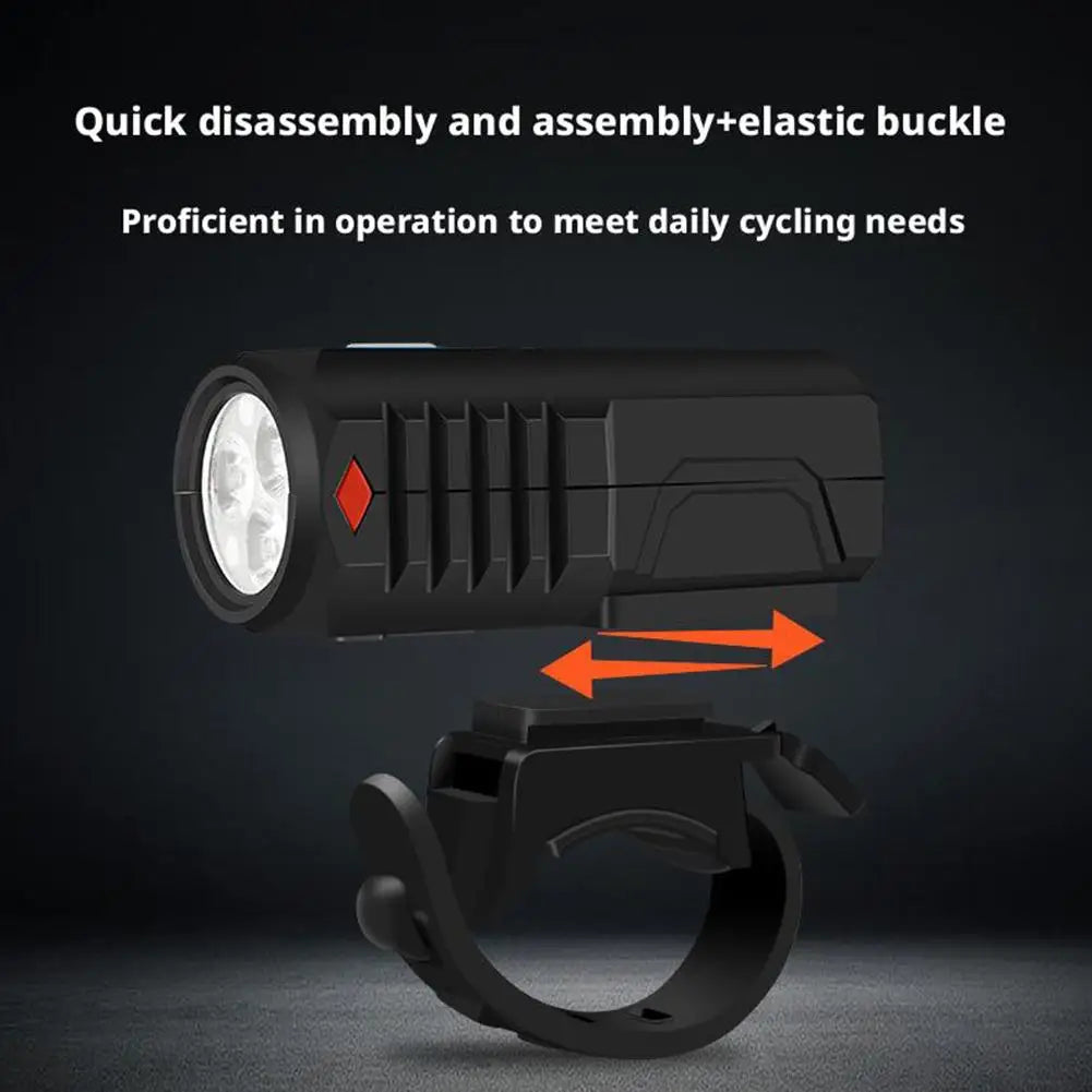 3 LED USB-C Rechargeable Bike Front Light | MTB Headlight Bike Headlight QXL